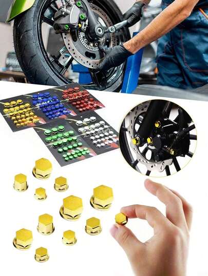 Bộ 30 nắp chụp ốc vít bằng nhựa trang trí cho xe máy, nắp chụp ốc vít thân xe máy, 30 nắp chụp ốc vít xe máy, 4 kích cỡ, phụ kiện trang trí ốc vít lục giác bằng kim loại bền chắc, chống thấm nước, thay thế nắp chụp ốc vít động cơ xe hơi đa năng