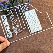 创意钢琴模具，DIY剪贴簿相册和压花模板，贺卡制作工具，卡片纸切割工艺品，礼品卡制作模板模切。 - 銀色 - 查看 6