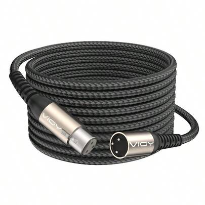 XLR Microphone 6.6 FT, Mic Cable Male To Female Balanced Cord 3 Pin - Nylon Braided XLR Extension Cable Microphone, Mixer, Recoding Studio, Amplifier, Podcast, Etc