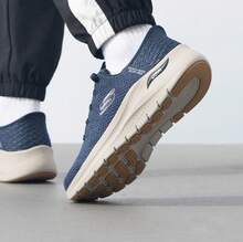 Skechers New Men's Athletic Shoes, Soft-Soled, Lightweight, Shock-Absorbing, Casual Walking Shoes - Blue - View 3