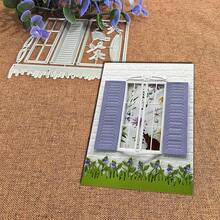 创意猫咪、草坪和窗框模具，DIY剪贴簿相册和压花模板，贺卡制作工具，卡片纸切割工艺品，礼品卡制作模板模切。 - 銀色 - 查看 4