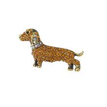 1pc New Cute Cartoon Puppy Brooch, Rhinestone Alloy Fashion Versatile Animal Pin Clothing Accessory - Yellow Gold - View 7