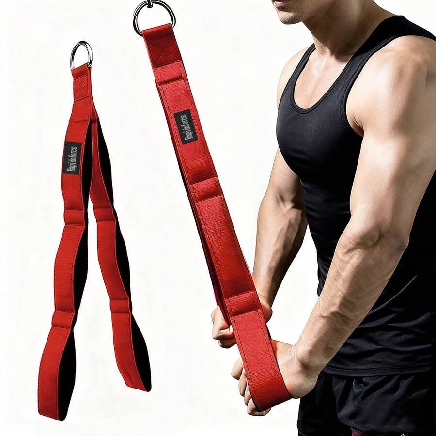 家用红色阻力带手臂二头肌力量训练器健身塑形弹力带 - C - 查看 1