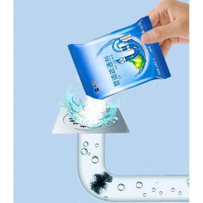 Paquete de 8/4/1 Limpiador de desagües Poderoso, Destapa Desagües, Fregadero de Cocina, Inodoro, Tuberías Obstruidas, Desodorizante de Limpieza, Desatasca Desagües, Tuberías, Inodoros