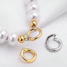 5/10pcs 8mm Copper/Silver/Gold Open Jump Rings, Suitable For Pearl Necklace, Bracelet, Jewelry Making - Jump Rings - View 2