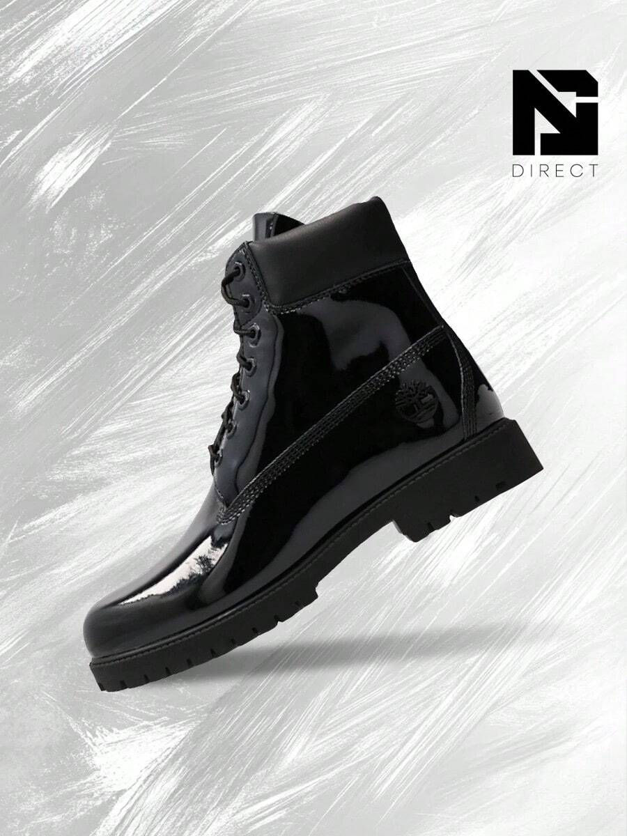 Timberland 6" Premium Waterproof Patent Boots– Men's Lifestyle Sneakers – Shoes For Man -Vintage- Spring & Summer-Classic Color, Warm & Durable, Outdoor To Everyday Casual Wear - Mother's Day Gifts-Father's Day Gift –TB0A41MWEL6 - BLACK/BLACK - 查看 1