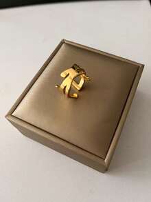 极简主义弧形几何开口戒指，小众设计，优雅百搭，高端珠宝 - 不規則戒指 - 查看 7