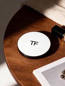 Tom Ford Espejo de maquillaje, de doble cara, con cubierta blanca, espejo compacto, espejo de viaje, espejo de tocador - blanco plateado - Ver 6