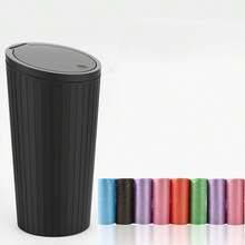 Papelera redonda de alta calidad para el coche con tapa, caja de almacenamiento de basura para el coche, diseñada para adaptarse a la mayoría de los portavasos y reposabrazos, adecuada para el almacenamiento en el coche, el hogar, los viajes por carretera y las salidas familiares, un accesorio esencial para todo propietario de automóvil, un regalo perfecto para nuevos conductores y entusiastas de los viajes por carretera, accesorio de decoración interior del coche - Multicolor - Ver 13