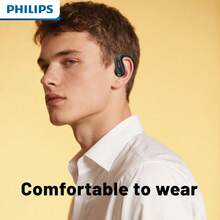 PHILIPS 飞利浦 2025 新款真无线音乐耳机 游戏耳机 跑步运动无线耳机，带耳挂的无线耳机，纯正低音，包耳式耳机，防噪音耳机，内置麦克风，兼容安卓和苹果手机，运动耳机，智能耳机 - 均碼 - 查看 6
