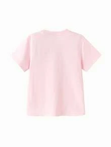 Balabala 2026 Girls' Short Sleeve T-Shirt, Quick-Dry Fabric, Sweet & Lightweight Summer Top - White Red - View 2