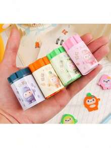 1个可爱卡通水果果冻橡皮擦，彩色文具，适合小学生使用，清洁后不留痕迹，颜色随机发货，略有差异。 - 彩色 - 查看 6