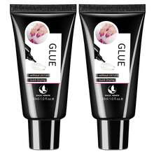 2Pcs 30g Semi Solid Nail Glue For Press On Nails Tips Super Strong Gel Nail Glue No UV Lamp Need Quick Drying Gel Long Lasting For Fake Acrylic Nails - 2pcs - 查看 1