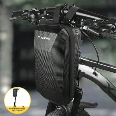 3升/4升大容量滑板车/自行车车把包，滑板车/自行车前置挂包，适用于携带充电器、手机、钥匙等物品，硬壳EVA材质