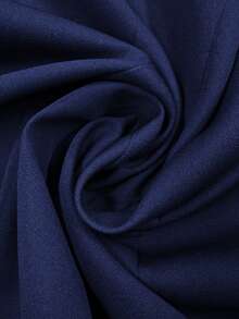 1 套女士纯色前扣背心和裙子套装，女士休闲套装，优雅女士套装，春夏优雅办公服。 - 藏蓝色 - 查看 10