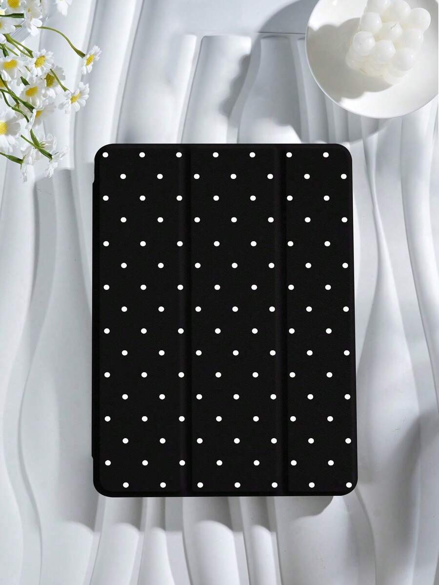 Polka Dot & Minimalist Pattern Tablet Protective Case, Compatible With  9.7/10.2/10.5/10.9/12.9/Pro 11 (10th Gen), Galaxy Tab S6 Lite 10.4", Kindle Paperwhite 12th Gen (2024), Kindle 11th Gen (2022), Offers Soft Shock-Proof Protection, Supports Smart Stand/Auto Wake/Sleep Function - 多色-4 - 查看 1