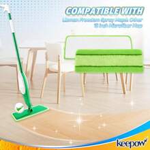KEEPOW - almohadillas para orejas de repuesto para cabezal de trapeador Libman Freedom recambio de microfibra lavable para limpieza de pisos paquete de 2 fregona no incluida - Verde, Paquete de 6 - Ver 2