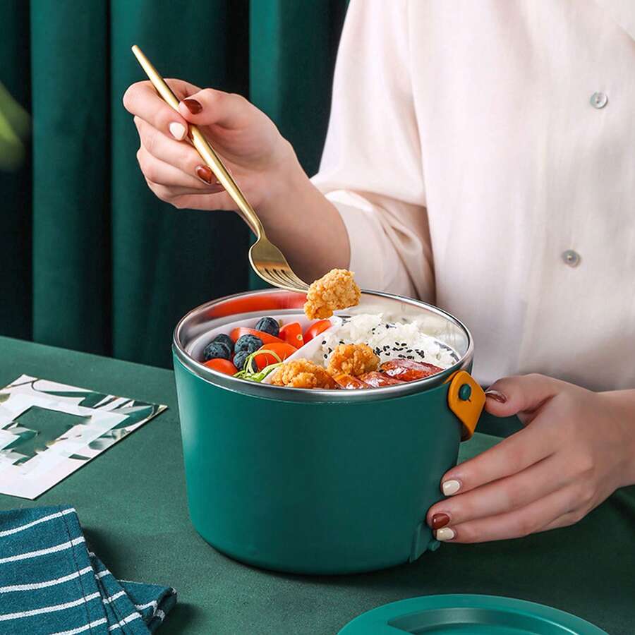 Fiambrera eléctrica 1,2 l. Versátil, calentamiento rápido, portátil, calentador de alimentos de acero inoxidable, fiambrera para viajes, coche y oficina. - Tipo de Enchufe A USA (110-127V) - Ver 1