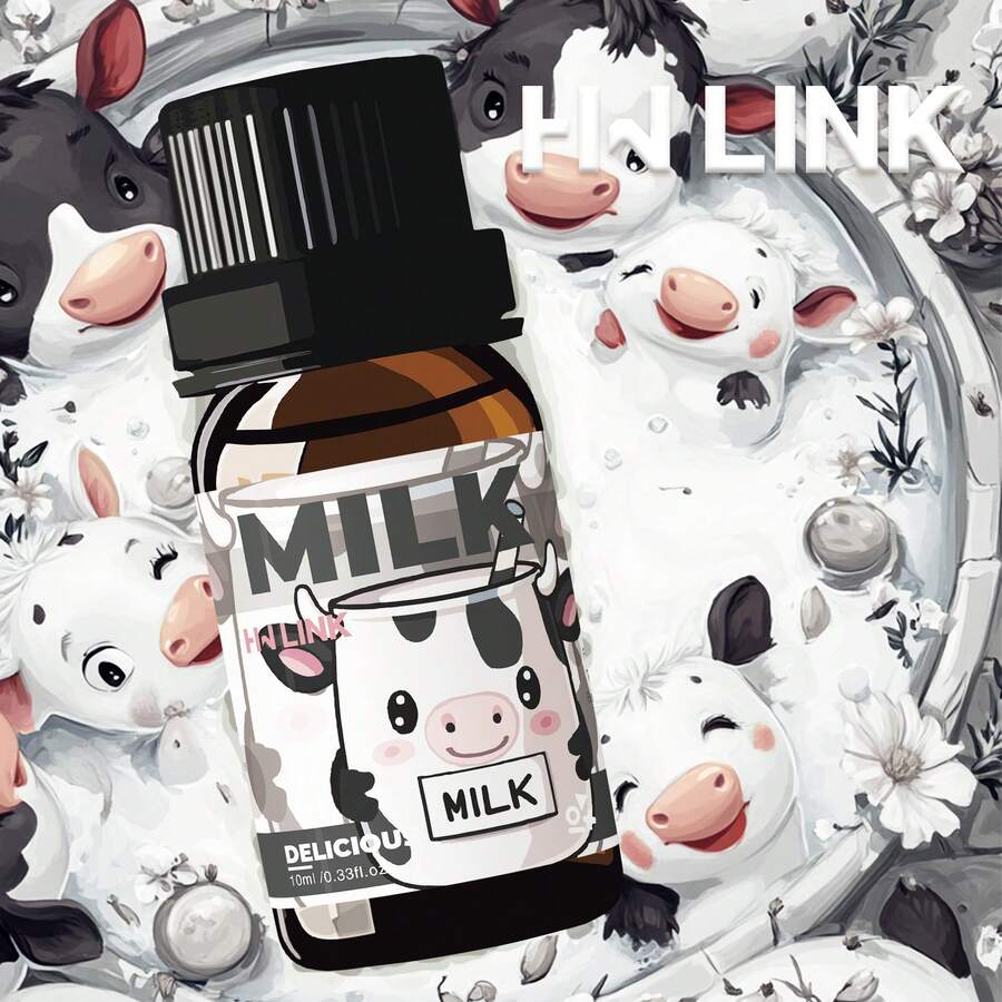 HWLINK 10ml Aceite Esencial de Leche Aceite de Fragancia para Hacer Velas, Aromaterapia, Fragancia para Coche, Adecuado para Humidificador/Difusor, Regalo de Vacaciones