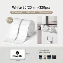 NIIMBOT 标签 2 卷装自粘热敏标签，兼容 NIIMBOT B1/B21/B3S/B31/K3 标签打印机，适用于家庭/办公室/商业用途 - 彩色 - 查看 9