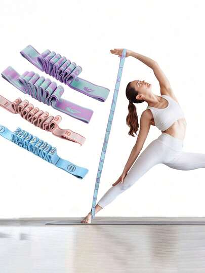 1 pieza Banda elástica, Banda de resistencia numerada, Banda de estiramiento de yoga, Banda de resistencia de estiramiento de 8 bucles para ballet, Banda de estiramiento de danza, Banda de estiramiento de yoga, Banda de ejercicio ajustable de varios bucles, Yoga y Pilates, Banda de resistencia multifuncional de yoga y Pilates, Entrenador de flexibilidad y fuerza portátil, Adecuado para principiantes, Acondicionamiento físico en el hogar