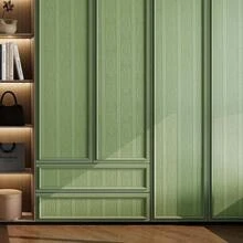 Wallpaper Peel And Stick Textured,3D Embossed Wall Paper Stick On Wallpaper Modern Waterproof Se- Adhesive Contact Paper(17.3\ X 120\) - 格林 - 查看 7