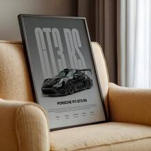 Frameless Sports Car Poster, Minimalist Car Poster, Wall Decor Art, Suitable For Anniversary Celebration, Home Living Room Decoration, Beautiful Wall Art - 1PC - View 3