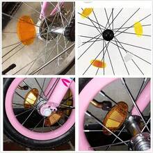 8 pièces Bandes réfléchissantes pour vélo, réflecteurs de jante de vélo, lumières de rayons pour vélo de montagne et de route, accessoires de cyclisme - Multicolore - Voir 3