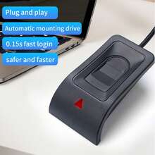 Fingerprint Reader, USB Biometric Fingerprint Scanner Portable Windows Hello for Computer PC Laptop - Lector de huellas dactilares - Ver 3