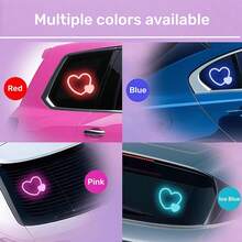 Car LED Ambient Light, Solar-Powered Heart-Shaped LED Neon Light, Solar-Powered Heart-Shaped Atmosphere Light With 3 Modes, IP65 Waterproof, For Romantic Car Interior And Outdoor Decor - LOVE - View 2