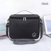 New Portable Lunch Bag Insulated Food Warmer Box Waterproof Office Cooler Lunch Box With Shoulder Strap, Large Capacity Travel Tote Shoulder Strap Insulated Bag, Lunch Box Bag, Student Thick Waterproof Lunch Bag, Aluminum Foil Picnic Bag - Blue - View 13