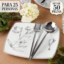 Disposable Kitchenware - Blanc et argent - Voir 4