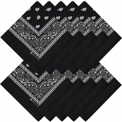 ¡RecomendadoZENO Bandana – 100% algodón y fibras naturales – Pañuelo sin poliéster – Calidad premium – Suave, duradera y lavable a máquina – Para hombres y mujeres – Unisex y niños – Paquete de 10¡Top de Temporada