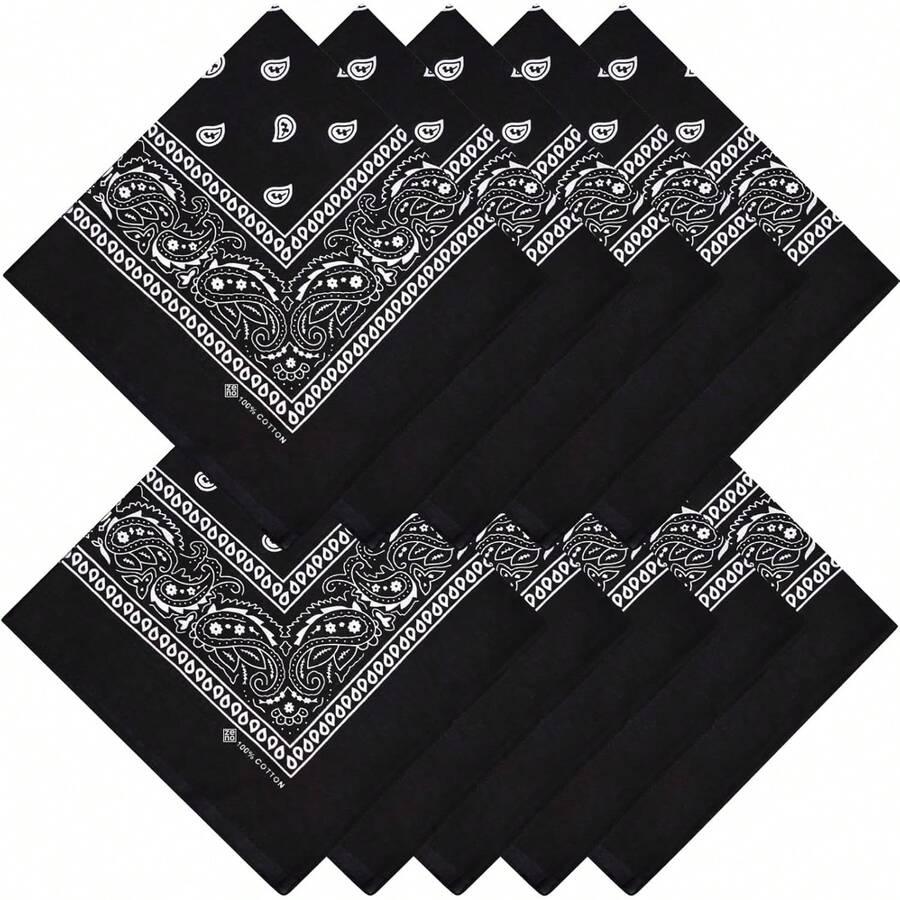 ¡RecomendadoZENO Bandana – 100% algodón y fibras naturales – Pañuelo sin poliéster – Calidad premium – Suave, duradera y lavable a máquina – Para hombres y mujeres – Unisex y niños – Paquete de 10¡Top de Temporada - Blanco - Ver 1