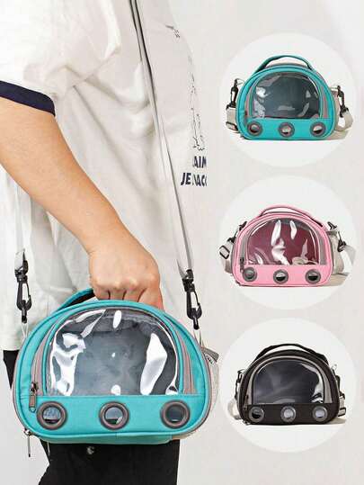 牛津布便携式宠物包，适用于仓鼠、鹦鹉和其他小型宠物，也可用于猫咪。小型鸟类旅行笼包，便携式小型鸟类鹦鹉/玄凤鹦鹉笼包，鸟类携带运输包，适合就医、购物和户外探险，秋季家居装饰和圣诞礼物，轻便耐用的尼龙材质，配有安全拉链。