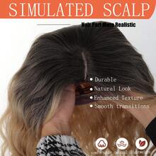 S码扎染波浪假发帽，时尚发饰，适合日常佩戴 - 駝色 - 查看 8