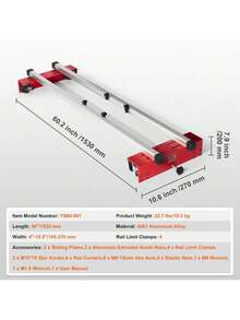 Router Sled, 60 In, Portable Easy To Adjust Slab Flattening Jig, DIY Woodworking Router Sled For Flattening Slabs, Slab Guide Jig Trimming Planing Machine For Wood Flattening Home DIY(No Plate) - Multicolor - View 7
