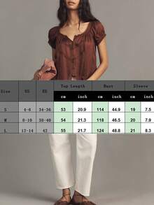 Women's Solid Color Lace-Paneled Single-Breasted Button-Up Top, Women's Casual Loose-Fitting Versatile Lace-Paneled Top - Mint Green - View 5