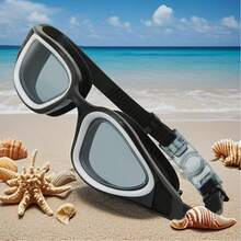 1副成人防雾高清泳镜，防水防雾专业潜水镜，成人防护泳镜，适合比赛和近视人士，游泳装备 - 硅胶防水泳镜，专业训练泳镜 - 常規 - 查看 7