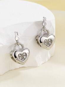 1 pieza "Mejor amiga" Pulsera con dije de corazón y llave con strass y cuentas, cuentas, dije, accesorio DIY creativo - Multicolor - Ver 1