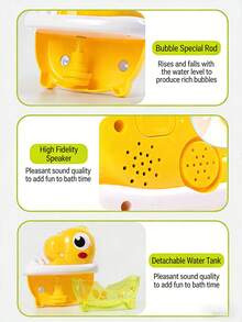 Juguetes de baño para bebés, máquina de burbujas con forma de pato y dinosaurio con luz y música, adecuado para el baño de bebés e infantes, juguetes interactivos para el agua - Dragón Burbuja - Ver 11