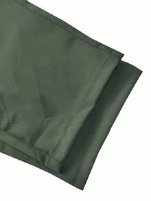 Hidkat Women's Spring/Autumn Zipper Pocket Cargo Pants, Fashionable Large Pocket Design, Drawstring Elastic Waist, Casual Outdoor/Daily Wear Slim Fit Trousers - xanh quân đội - Xem 8