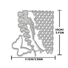 创意网格和蝴蝶模具，DIY剪贴簿相册和压花模板，贺卡制作工具，卡片纸切割工艺，礼品卡制作模板模切。 - 銀色 - 查看 7
