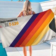 1pc VHS Logo Big Microfiber Beach Towels Quick Dry Towel Sand Beach Towels Pool Towel For Travel Swim Pool Yoga - A - View 5