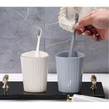 1pc Triangle Rinse Cup, Luxury Home Gargle Cup, Creative Toothbrush Cup For Dorm, Couples Triangular Toothbrush Cup, Suitable For Home, Dorm, Hotel, And Homestay - Triangle - View 8