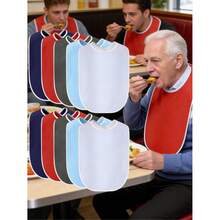 Adjustable Adult Bib/Apron, Suitable For Elderly And Disabled, Personalized Adult Bib, Hook And Loop Closure, Nursing Home Feeding Bib, Made Of Towel Fabric - Bib - View 2