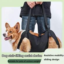 1pc Dog Leash Harness, Handheld Assist For Elderly, Disabled, Small & Medium Breed Dogs, Stair Climbing Aid - Black - View 6