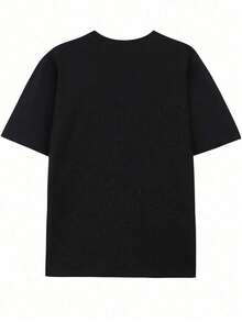 Authorized Disney, Disney Channel Lightning McQueen Racing Theme Black  Loose T-Shirt, Casual And Comfortable T-Shirt, Breathable And Lightweight, Fashionable Street Wear, Men's And Women's Casual Shirts, Gifts For Disney Fans. - Black - View 2