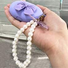 Purple Bow-Knot Silicone Protective Case For Studio Buds Wireless Bluetooth Earphones, Anti-Fall Anti-Slip - Mauve Purple - View 3