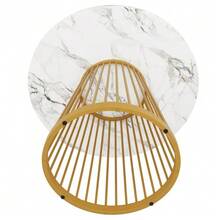 Dining Tables - Golden + White - View 5